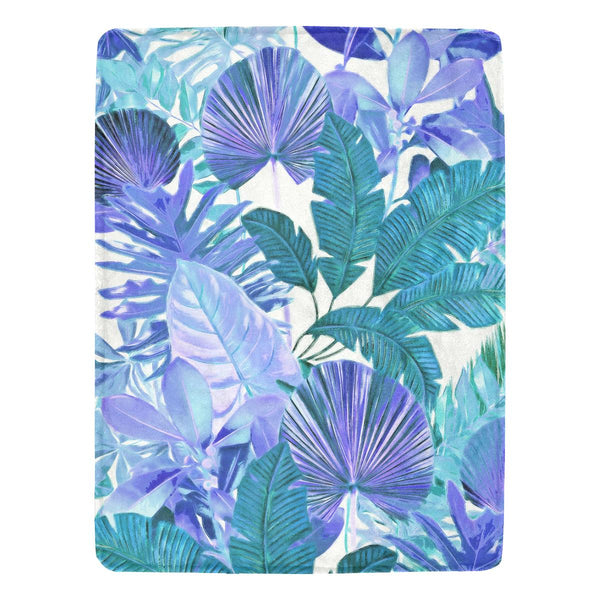Castlefield Design Tropical Leaf Throw Blanket
