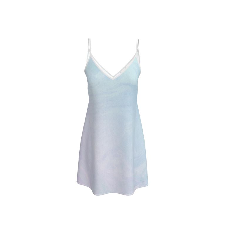 Pastel Ombré Marble Short Slip Dress