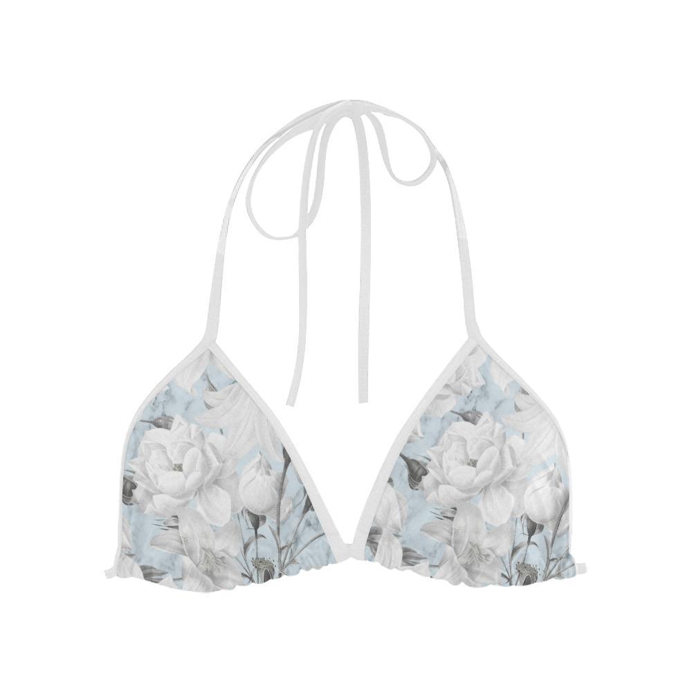Castlefield Design Blue Marble Floral Bikini