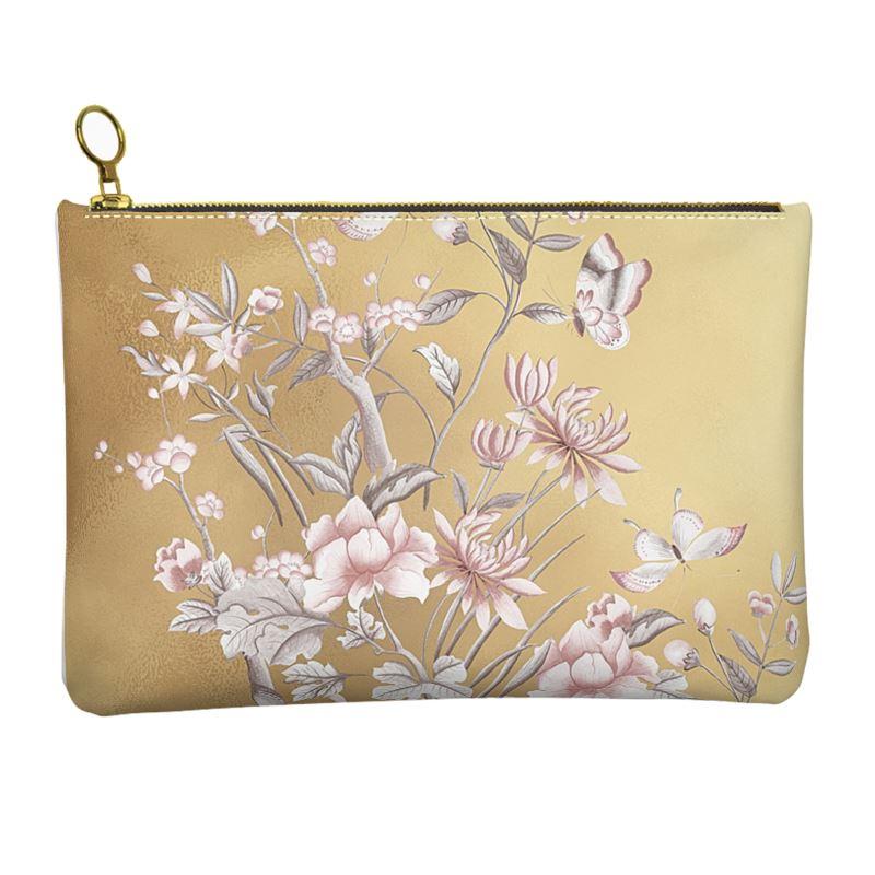 Castlefield Design Chinoiserie Gold Leather Clutch