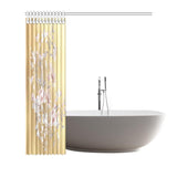 Castlefield Design Chinoiserie Gold Shower Curtain