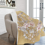Castlefield Design Chinoiserie Gold Throw Blanket