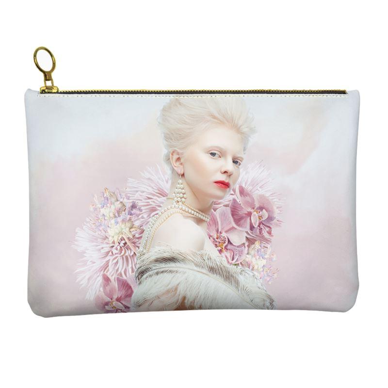 Castlefield Design Feather Queen Leather Clutch