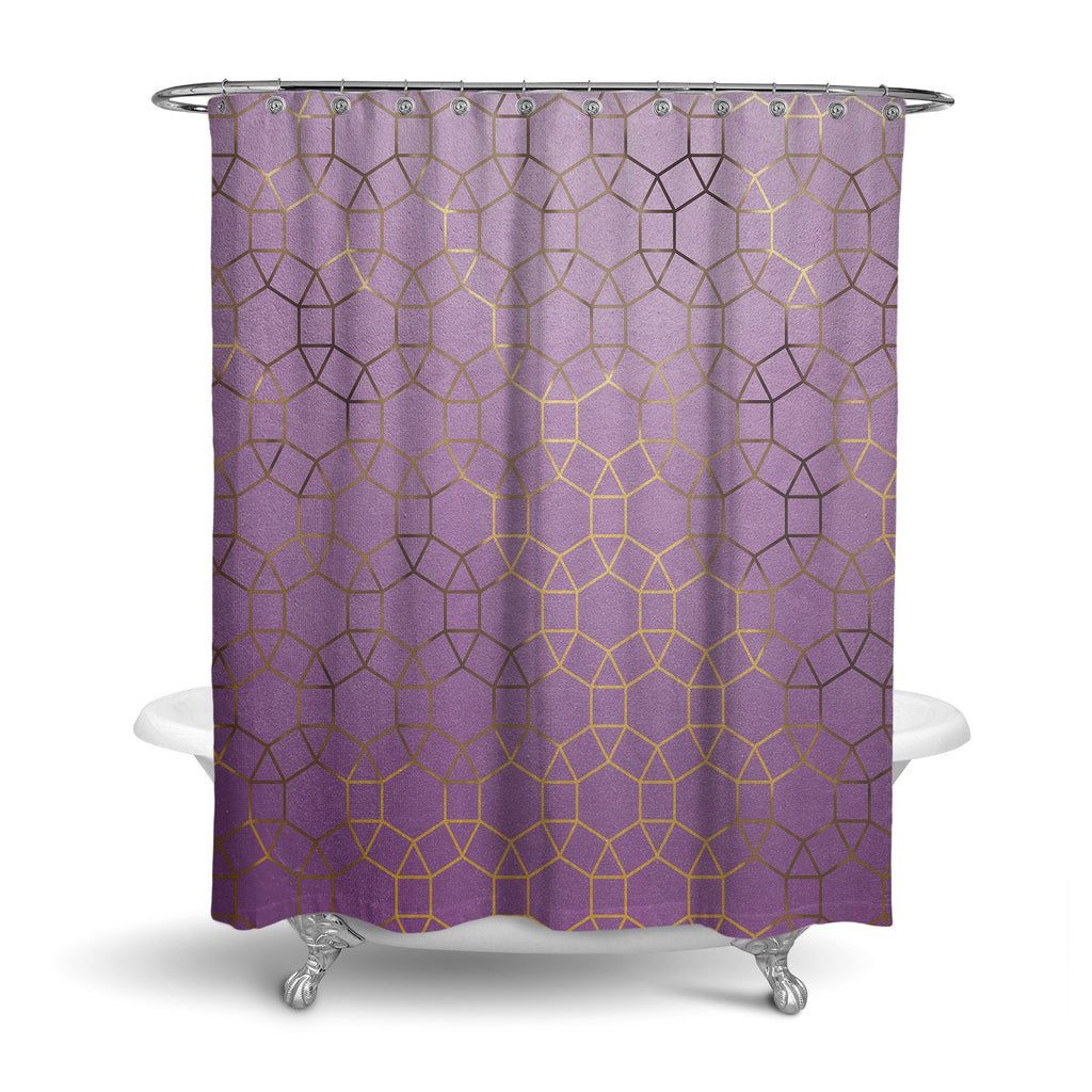Castlefield Design Glam Geometric Shower Curtain