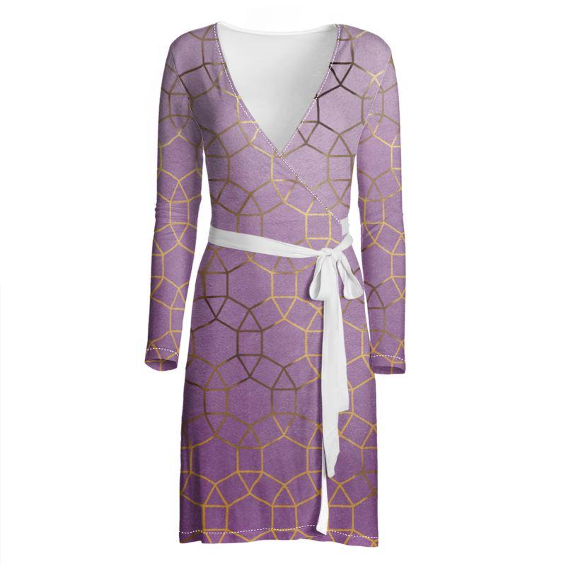 Castlefield Design Glam Geometric Wrap Dress