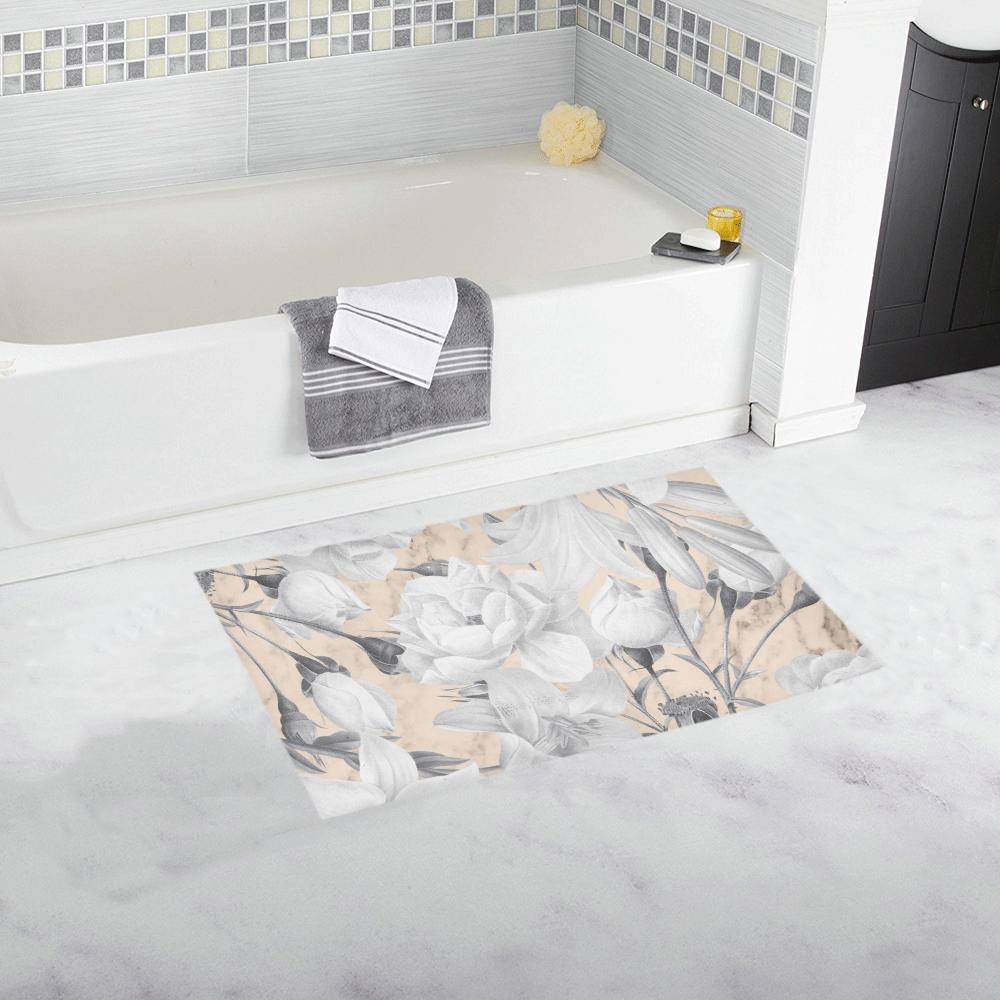 Castlefield Design Marble Floral Bath Mats