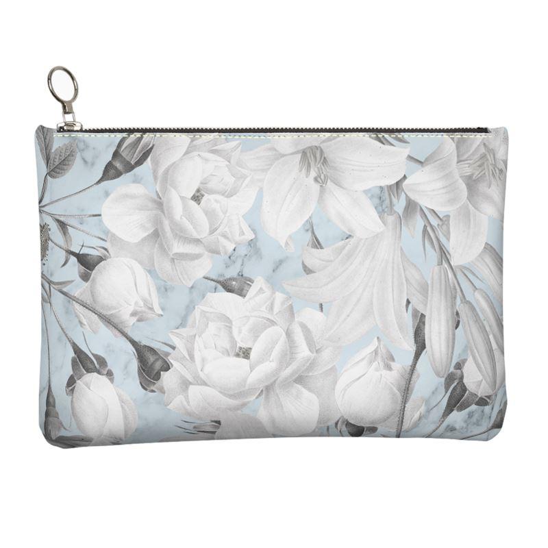Castlefield Design Marble Floral Leather Clutch