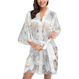 Castlefield Design Marble Floral Satin Robe