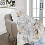 Castlefield Design Marble Floral Throw Blanket