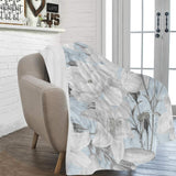 Castlefield Design Marble Floral Throw Blanket