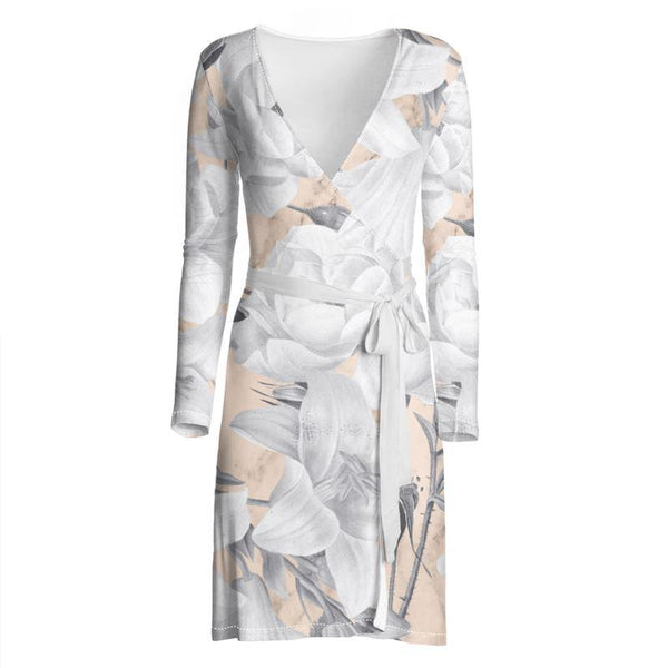 Castlefield Design Marble Floral Wrap Dress