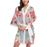 Castlefield Design Sunny Floral Satin Robe