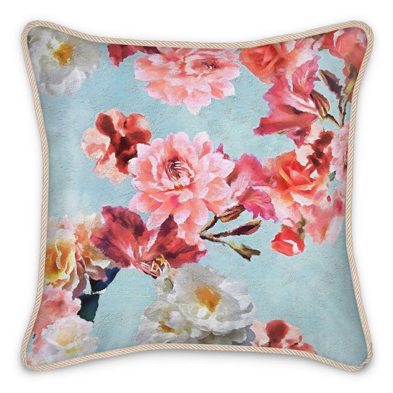 Castlefield Design Sunny Floral Silk Cushion