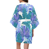 Castlefield Design Tropical Leaf Satin Robe