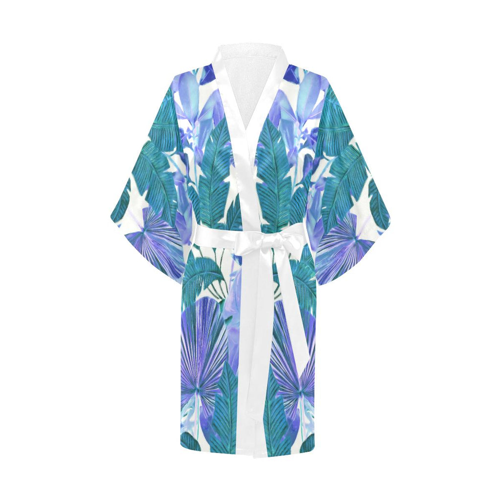 Castlefield Design Tropical Leaf Satin Robe