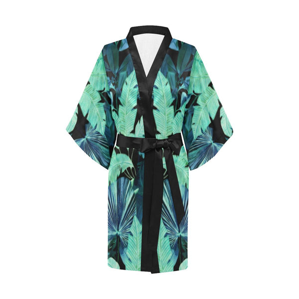 Castlefield Design Tropical Leaf Satin Robe