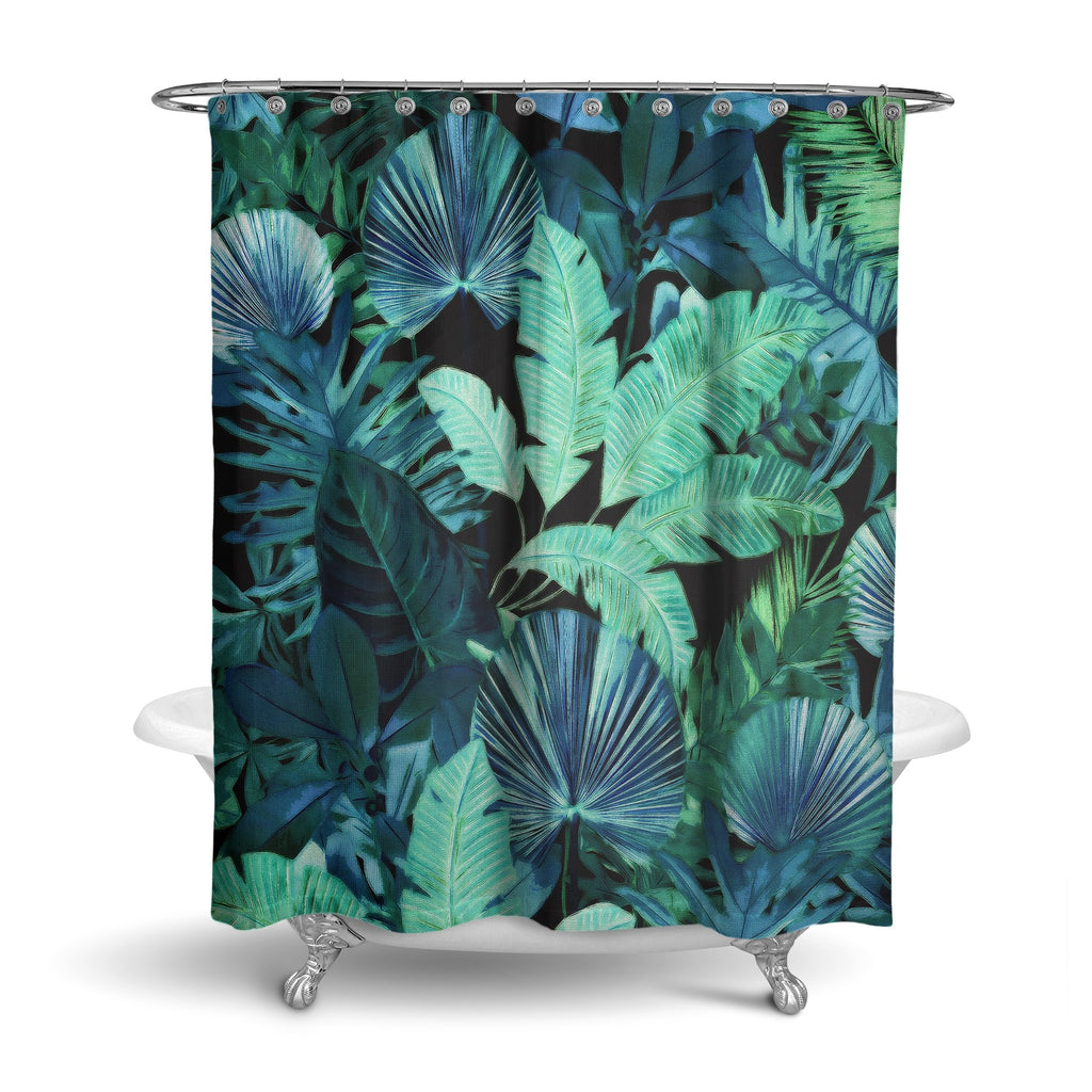 Castlefield Design Tropical Leaf Shower Curtain