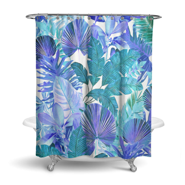 Castlefield Design Tropical Leaf Shower Curtain
