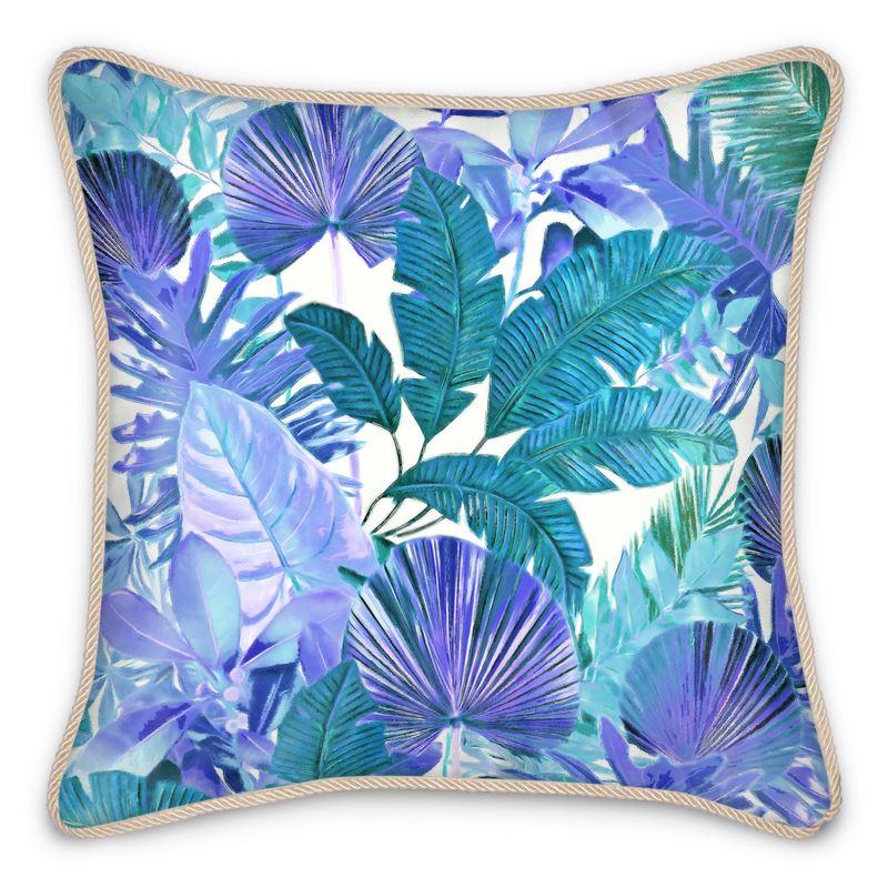 Castlefield Design Tropical Leaf Silk Cushion