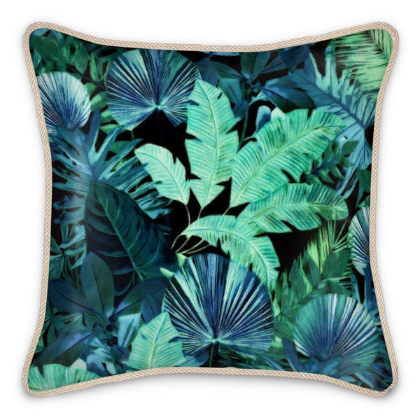 Castlefield Design Tropical Leaf Silk Cushion