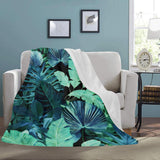 Castlefield Design Tropical Leaf Throw Blanket