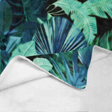 Castlefield Design Tropical Leaf Throw Blanket