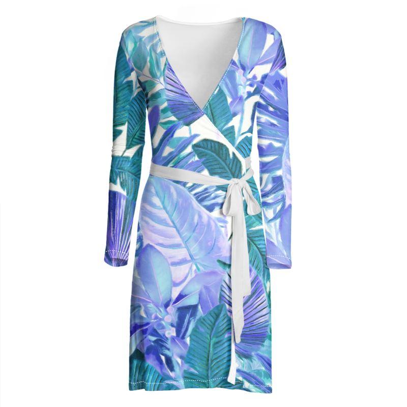 Castlefield Design Tropical Leaf Wrap Dress