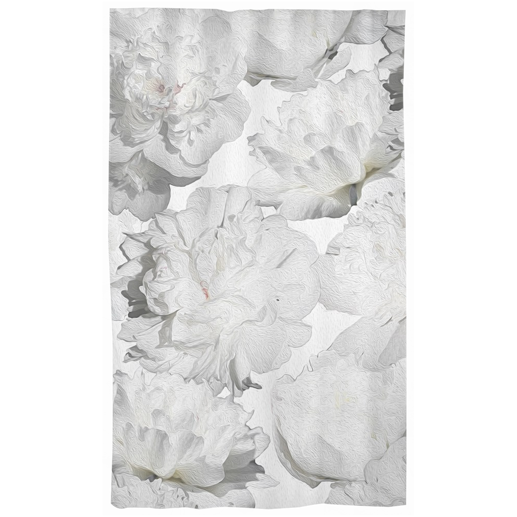 Castlefield Design White Peonies Curtains